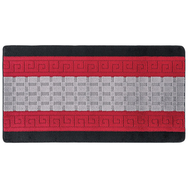 Fairmont Park Baldwyn Looped/Hooked Black/Red/Grey Indoor/Outdoor Rug Wayfair.co.uk